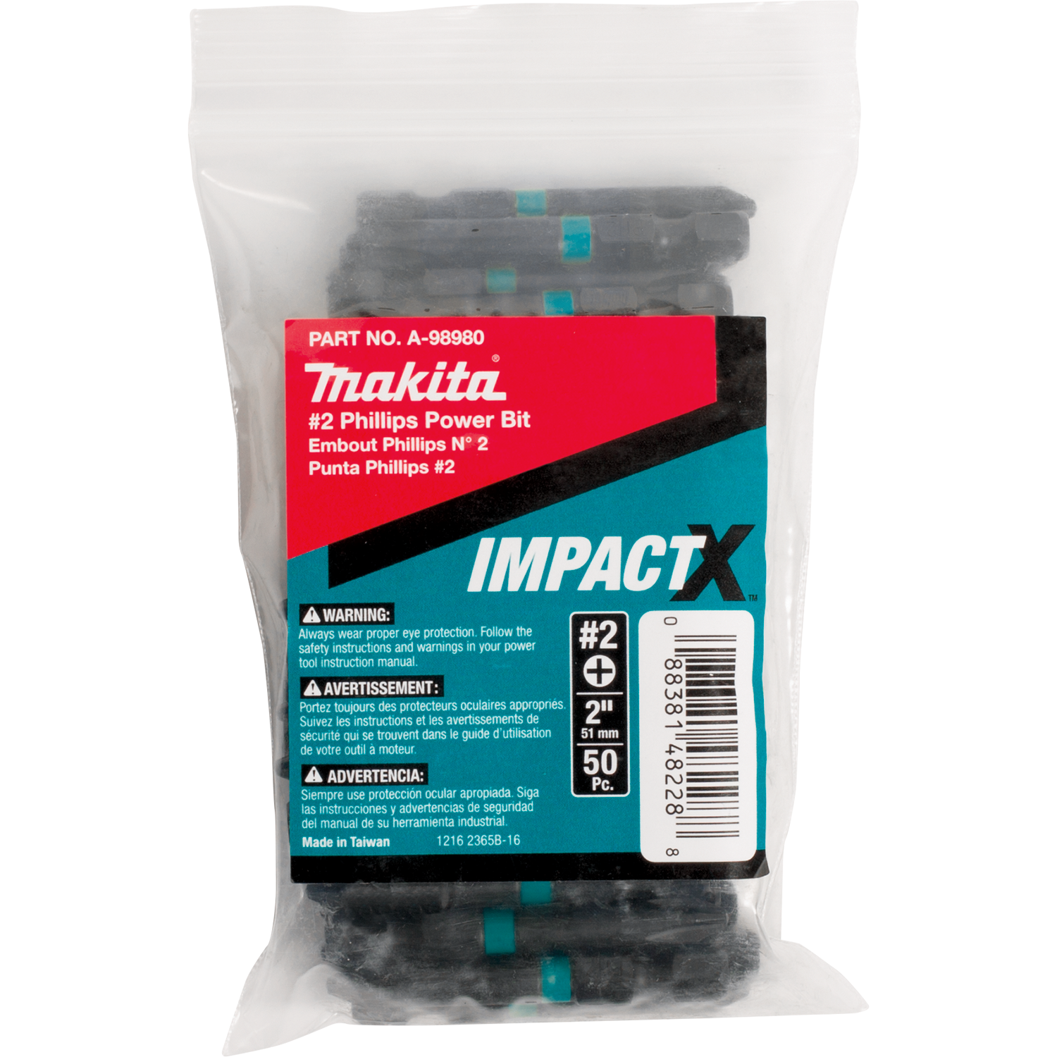 PQT 50 BIT PHILLIPS #2 X 2'' IMPACT MAKITA