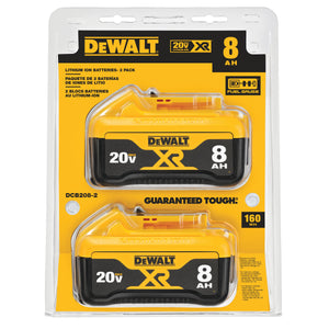 ENSEMBLE DE 2 BATTERIES DEWALT 20V. 8AH