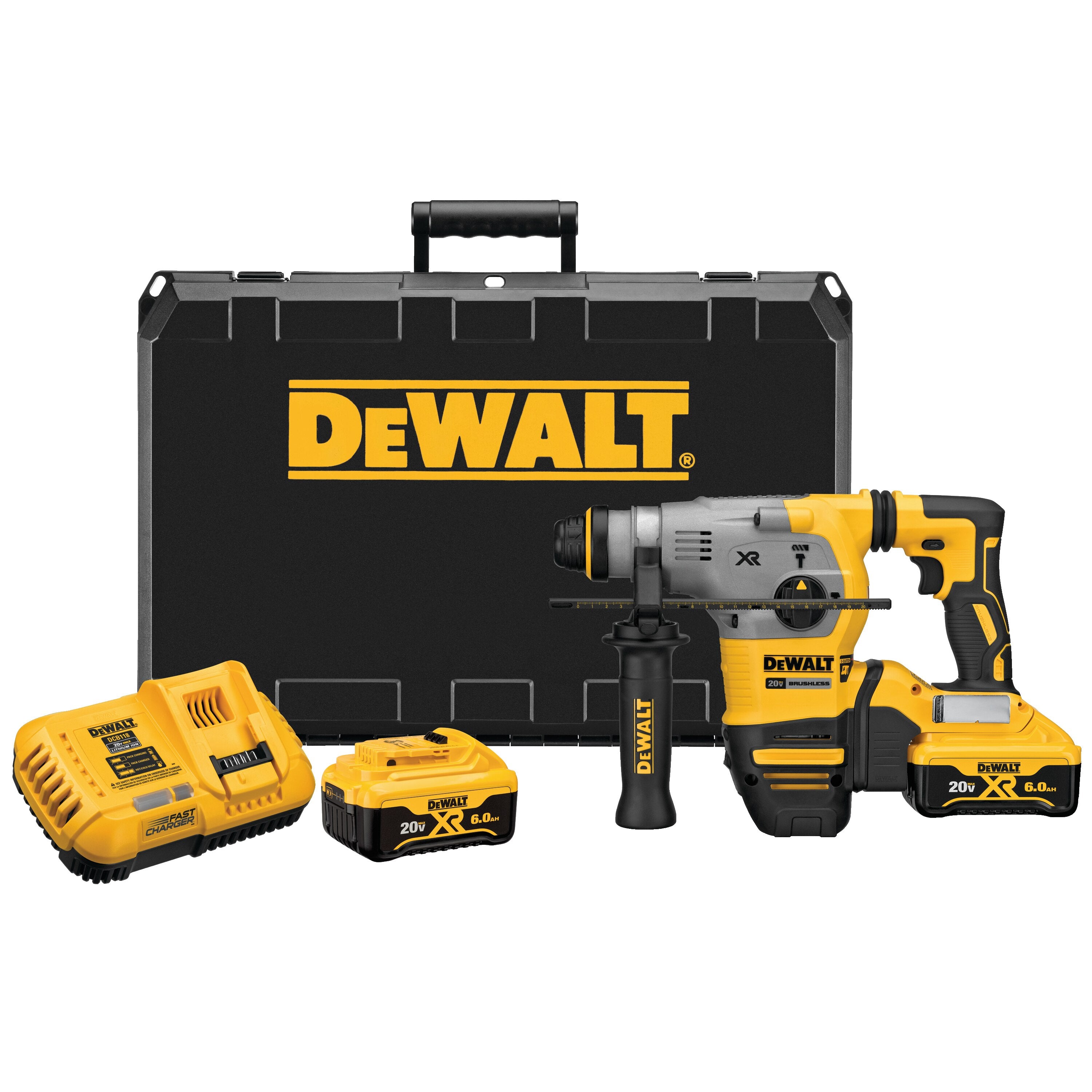 DeWALT Ensemble de marteau perforateur rotatif en L SDS plus sans balais sans fil de 1 1/8 po 20 V MAX*