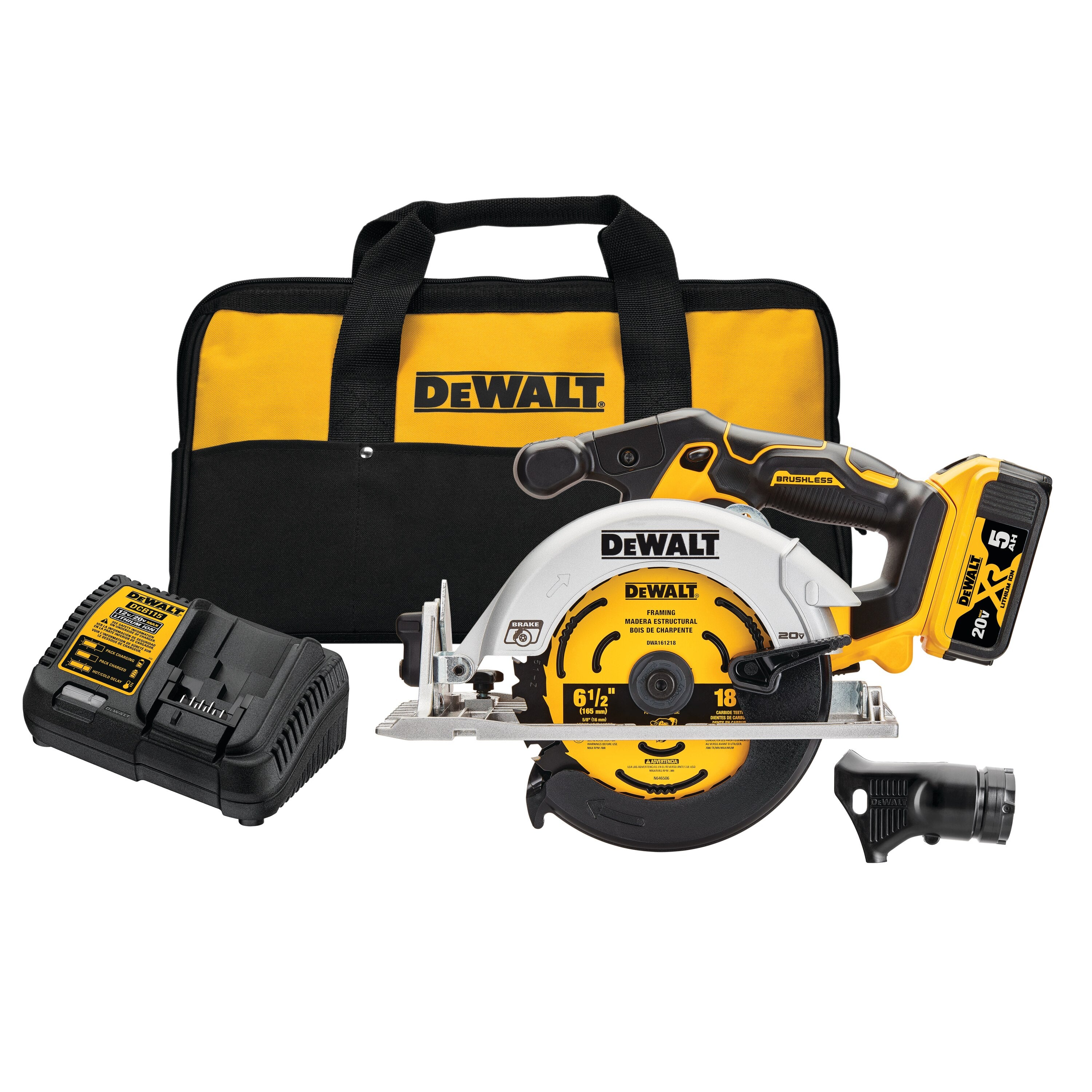 DeWALT  Ensemble de scie circulaire sans balai sans fil 6 1/2 po 20V MAX*