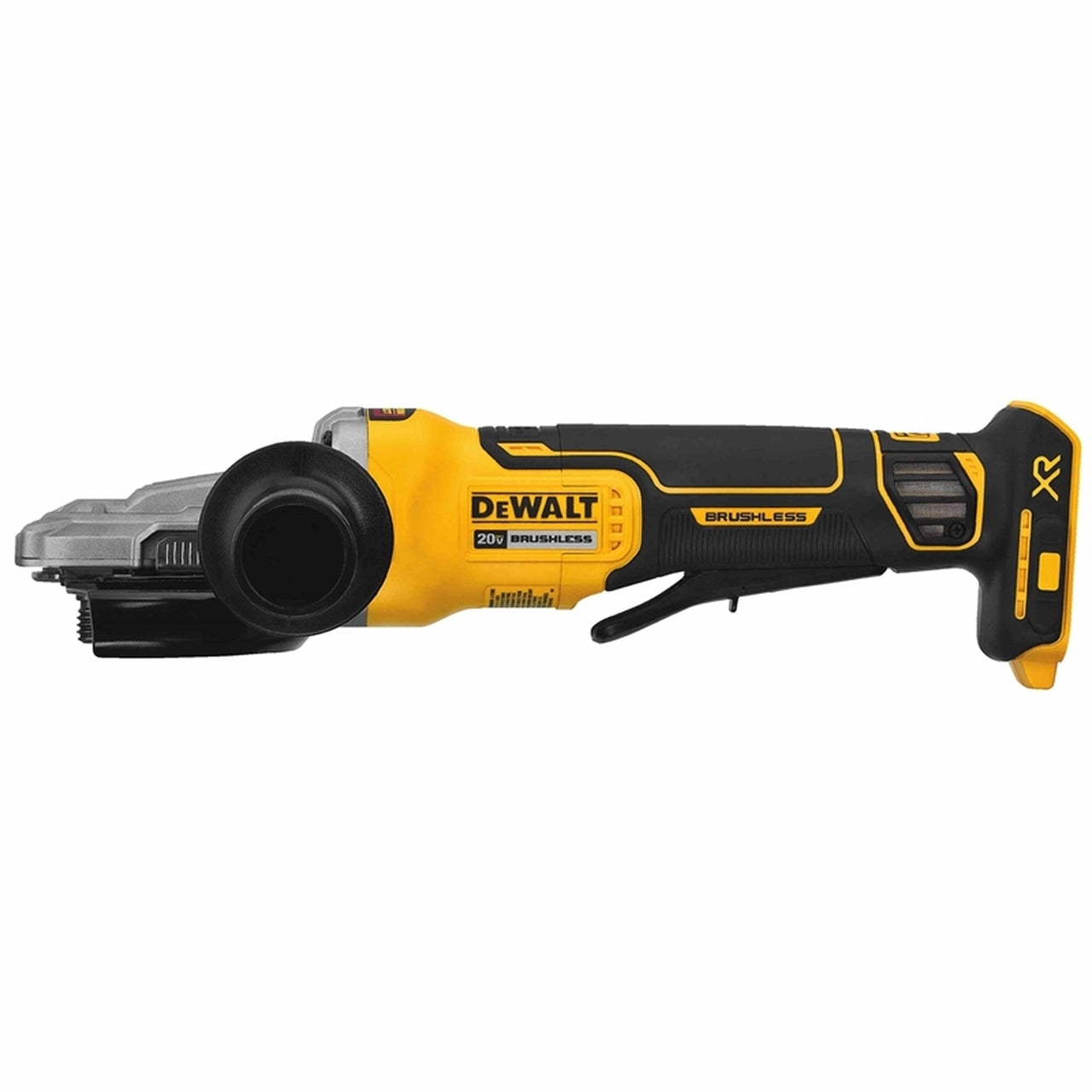 Meuleuse DeWALT à petit angle 5" à tête plate et interrupteur à palette avec frein anti-rebond 20V MAX