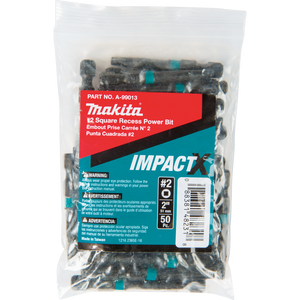 PQT 50 BIT SQUARE #2 X 2'' IMPACT MAKITA