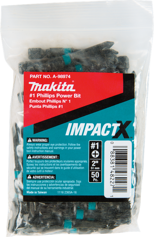 PQT 50 BIT PHILLIPS #1 X 2'' IMPACT MAKITA