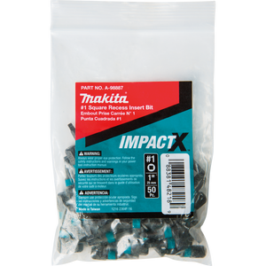 PQT 50 BIT SQUARE #1 X 1'' IMPACT MAKITA