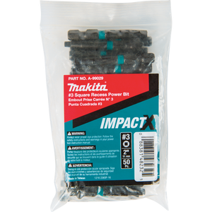 PQT 50 BIT SQUARE #3 X 2'' IMPACT MAKITA